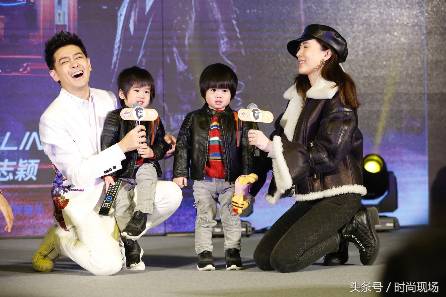林志颖儿子跌伤脸 妻子携双胞胎现身专辑发布会图片
