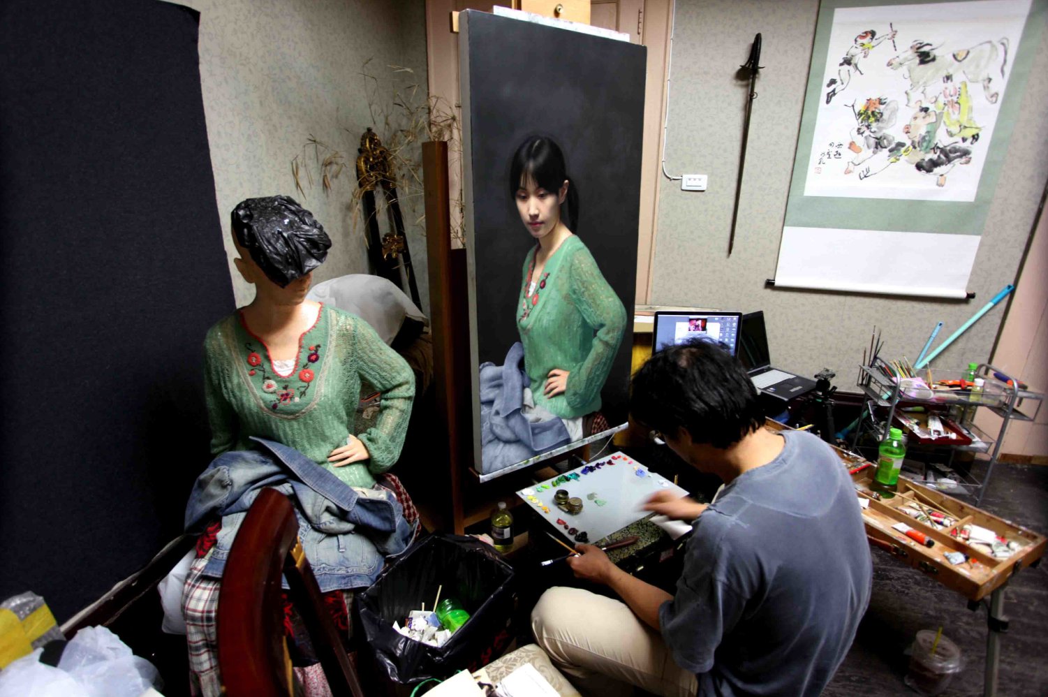 冷军超写实作品《小姜》价值3000万