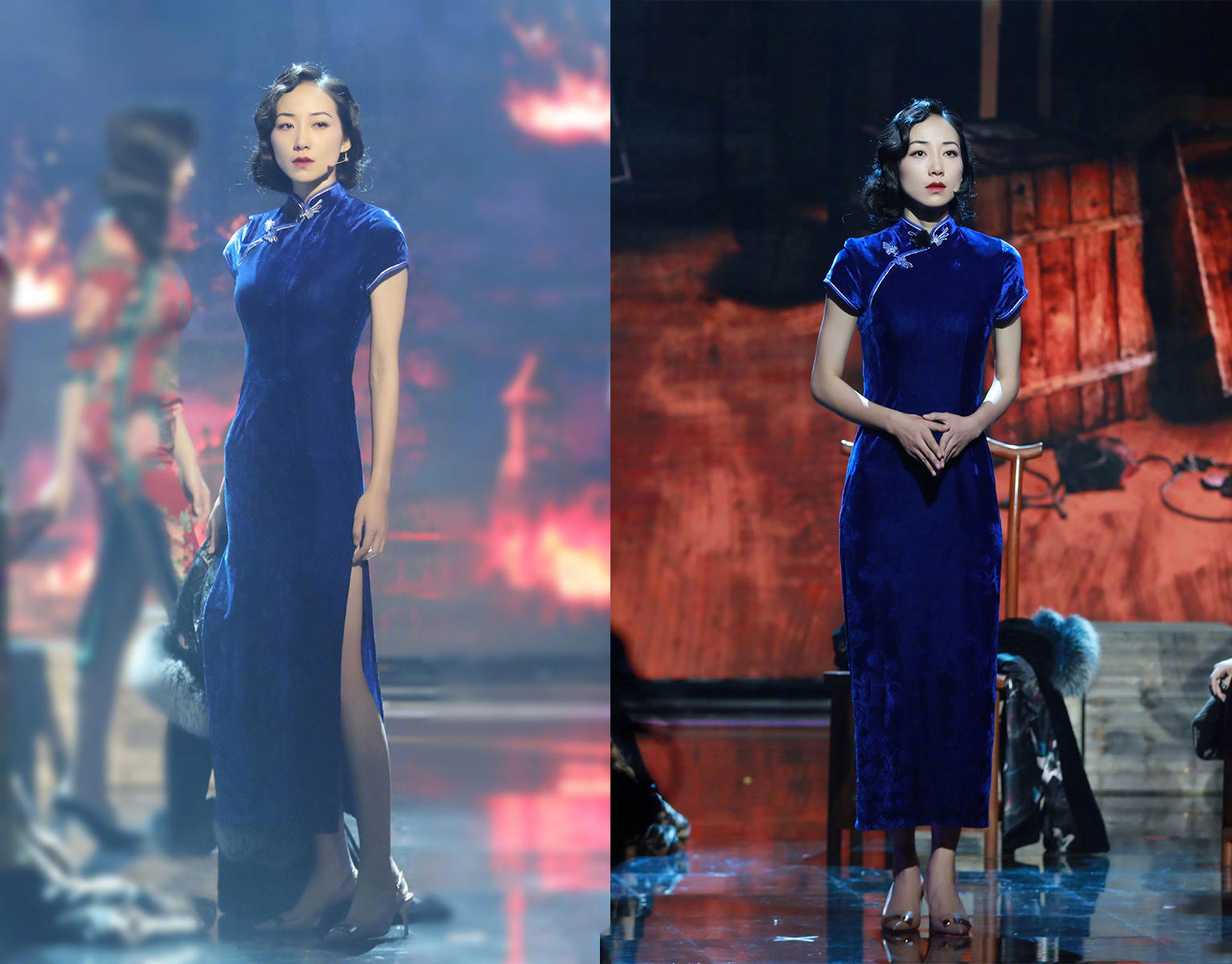 和其他四位女星一起演绎金陵十三钗,韩雪这一身旗袍尽显好身材,高冷又