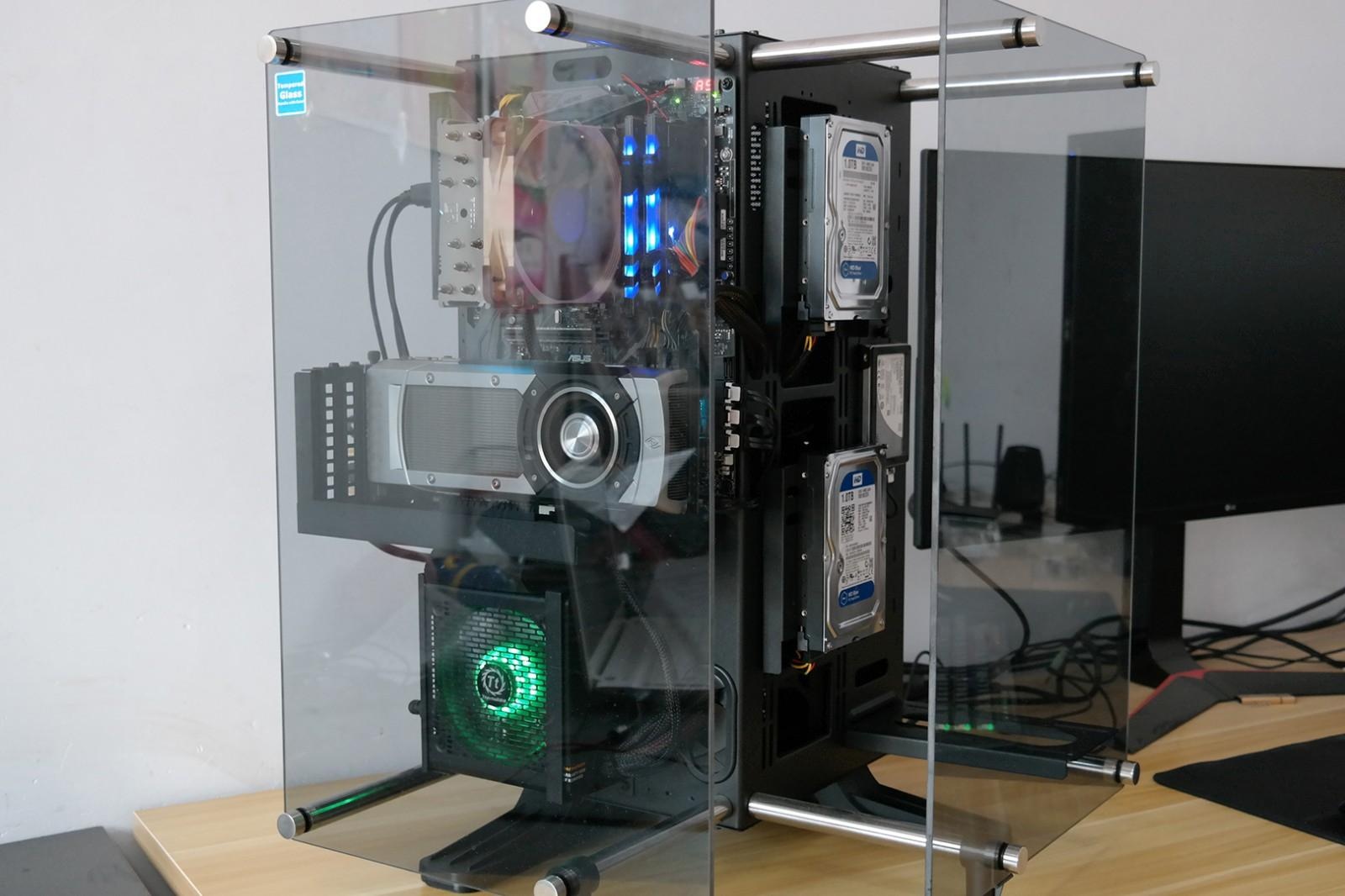 真正的装机!Tt P90 TG开放式水冷机箱风冷装机体验