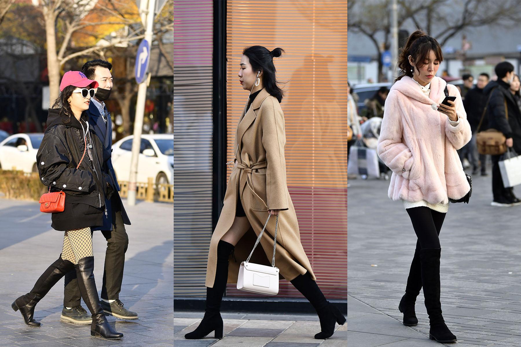 冬季最时尚不油腻的搭法：大衣+长筒靴，羽绒服+短靴，保暖洋气 - 知乎