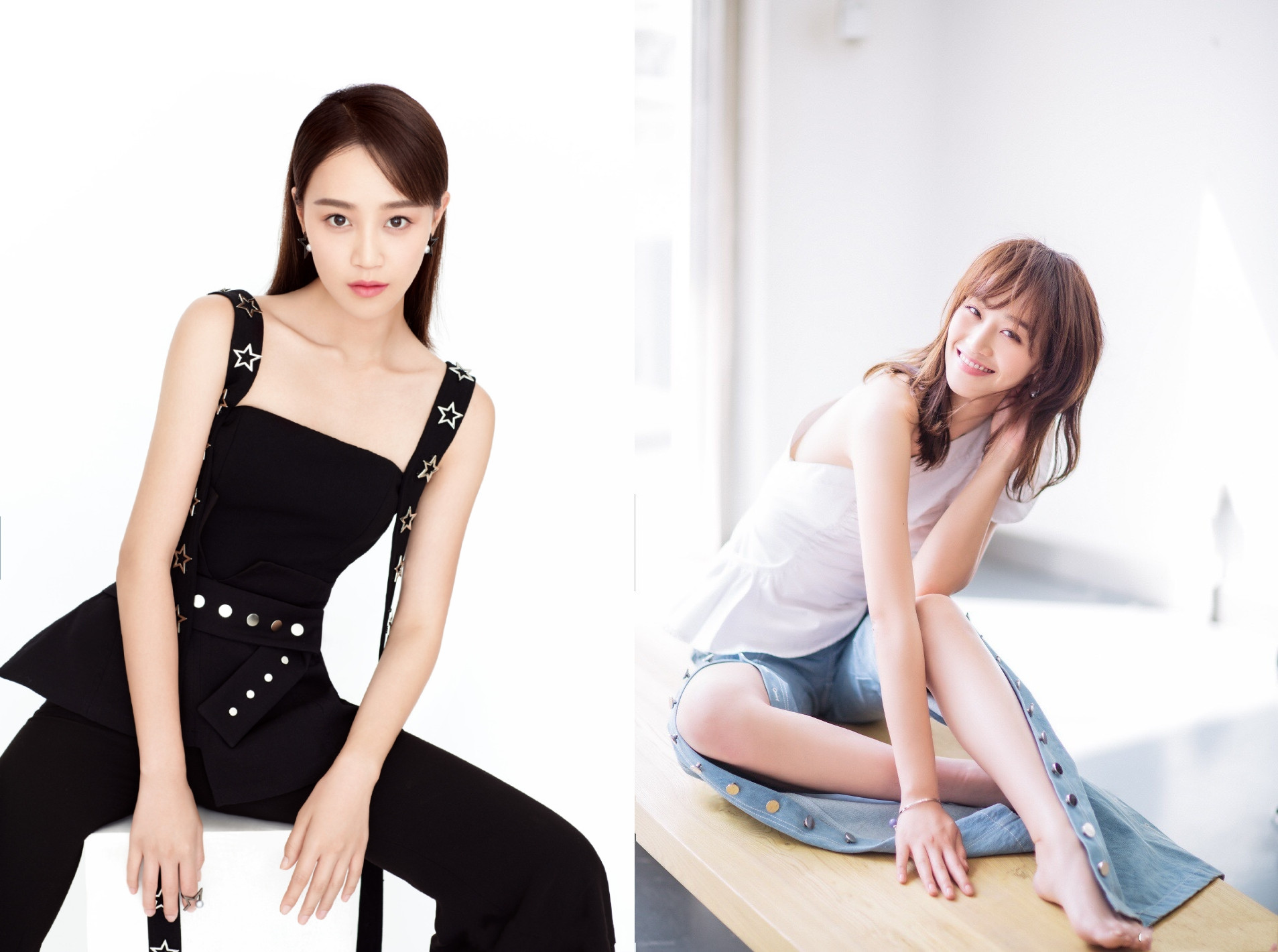 蓝盈莹穿红色蓬松美成这样,网友:中间那个逢一般人撑不起来