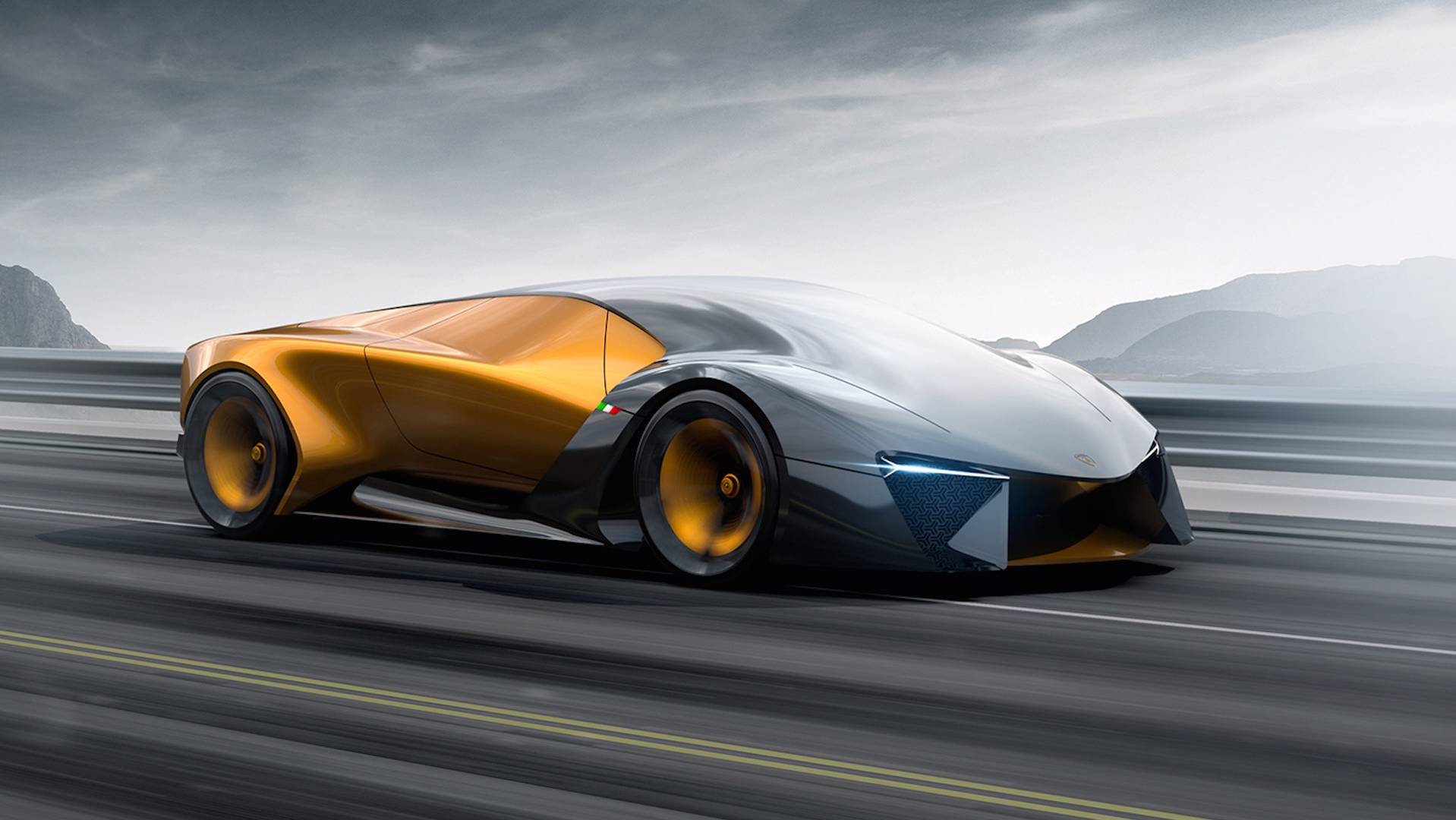未来概念车和无人机 - 普象网