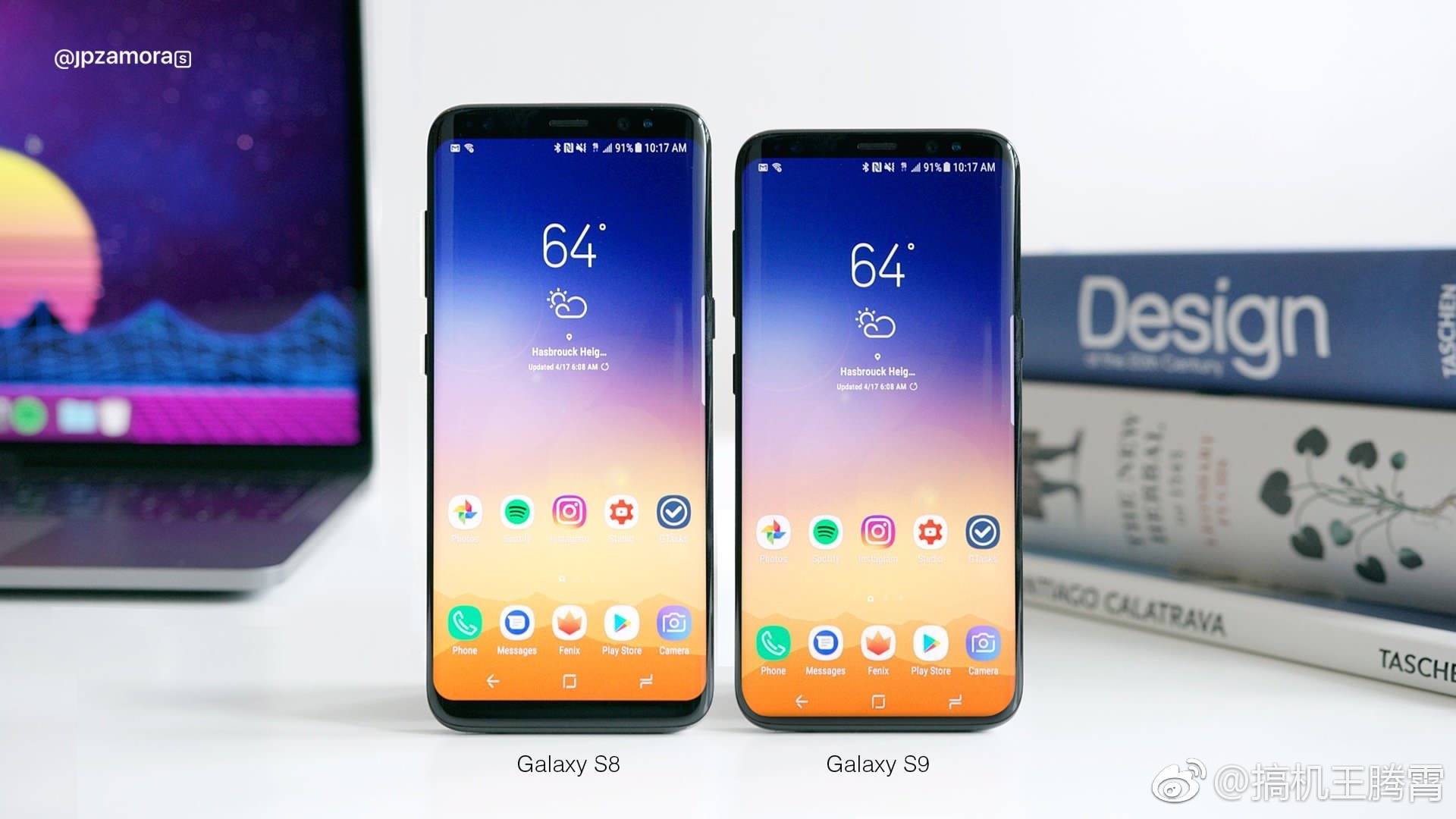 三星S8与三星S9概念图 外观屏幕对比