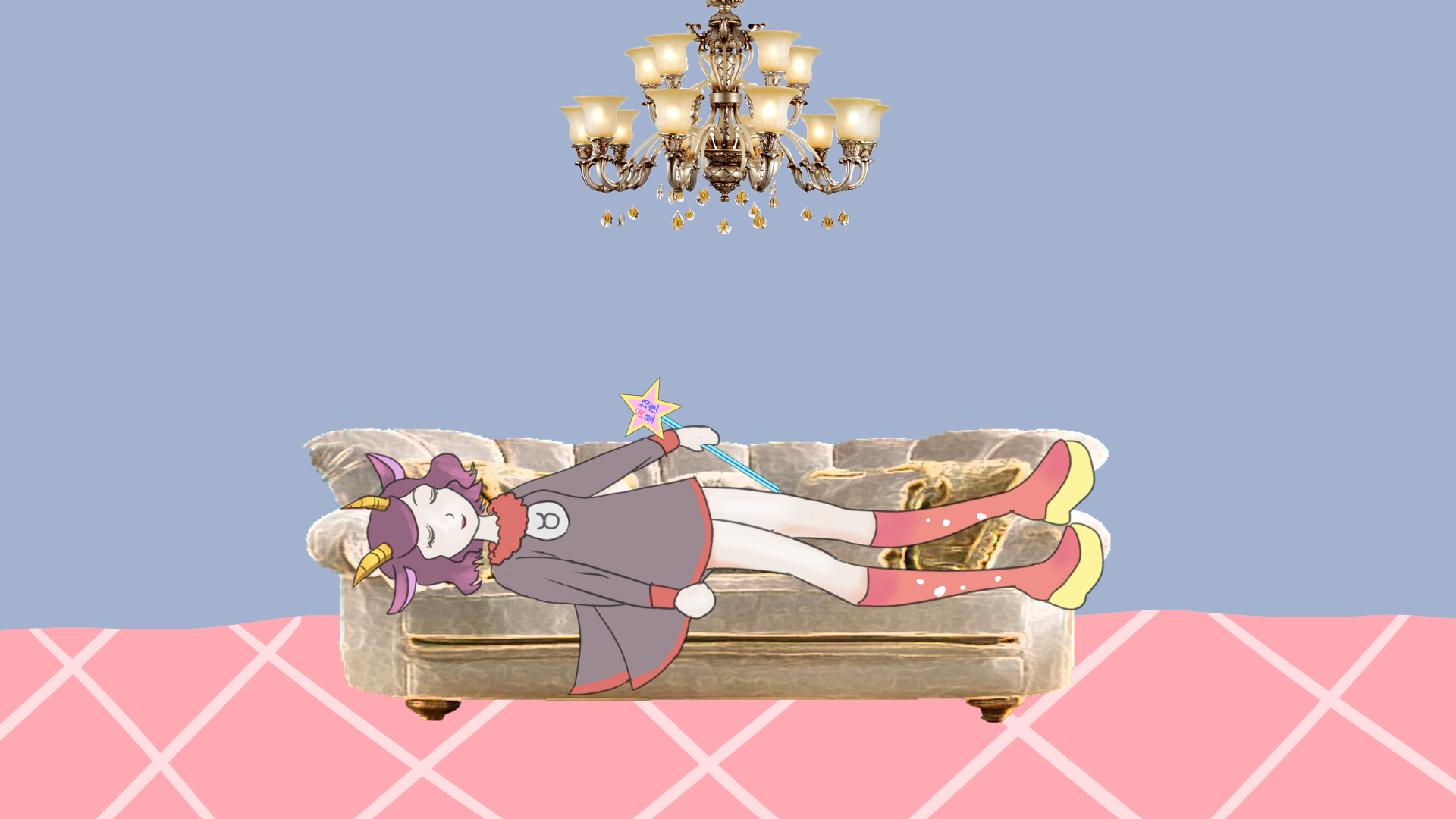 一个小人开灯关灯表情