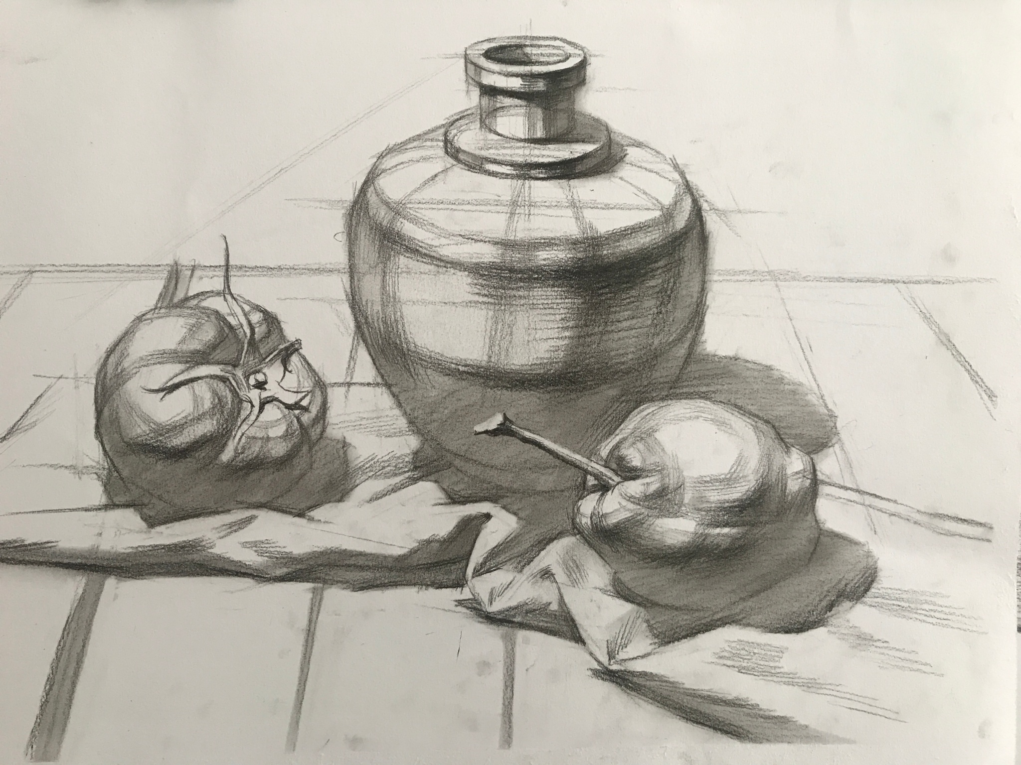 第一六六集 李汉清老师实用素描基础:静物组合结构2