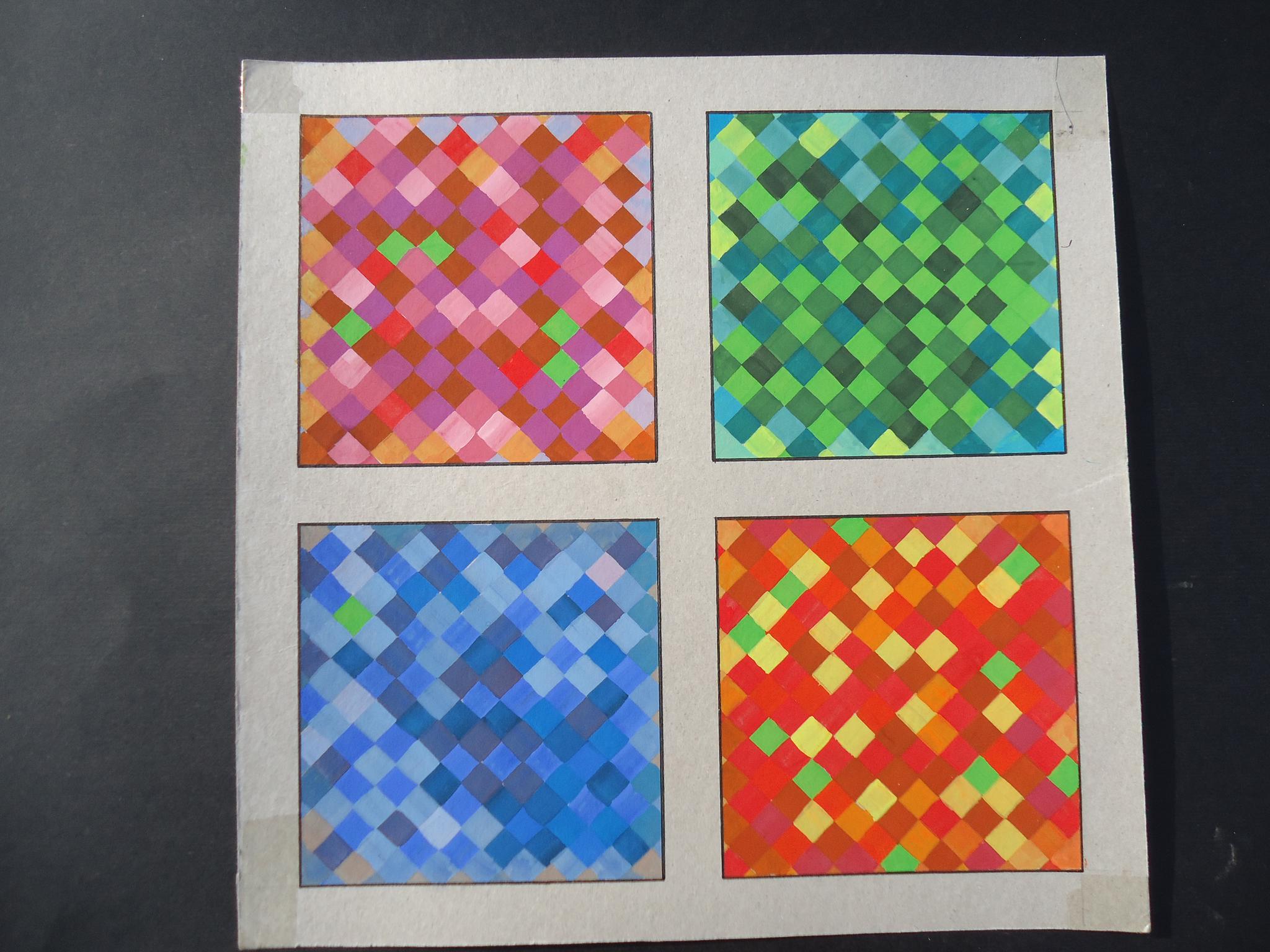四色的面积对比，每幅画四种颜色的比例都不… - 堆糖，美图壁纸兴趣社区