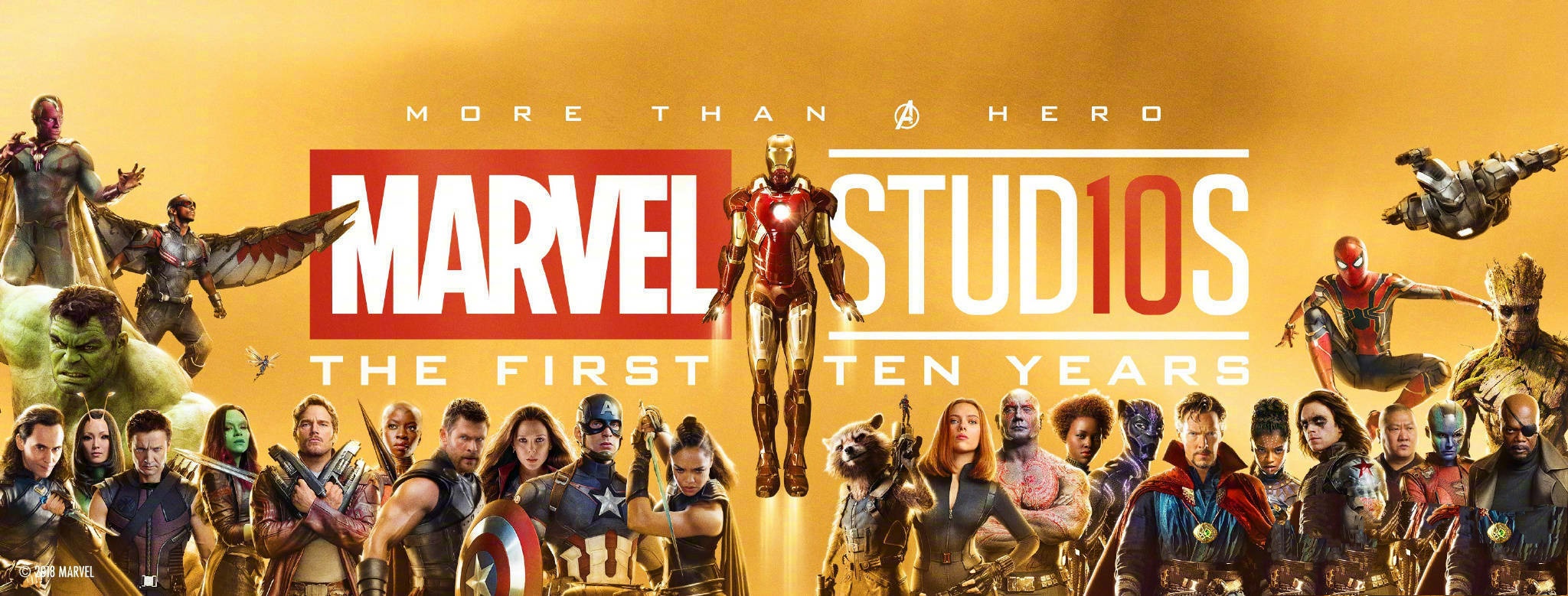 漫威十周年超级英雄大集合!79位影视人现身,看