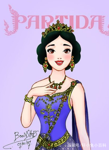 迪士尼公主穿上泰国服饰时,白雪公主和茉莉公