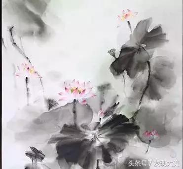 出淤泥而不染的荷花，国画欣赏