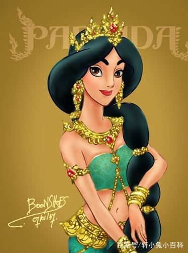 迪士尼公主穿上泰国服饰时,白雪公主和茉莉公