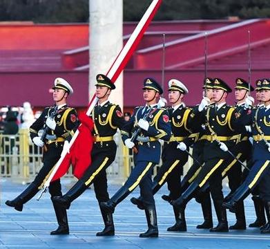 亚洲最强天团:三军仪仗队开始执行天安门广场升旗任务!