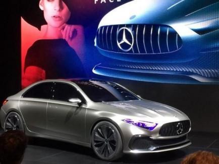 奔驰这款A级概念车，外型简洁干练