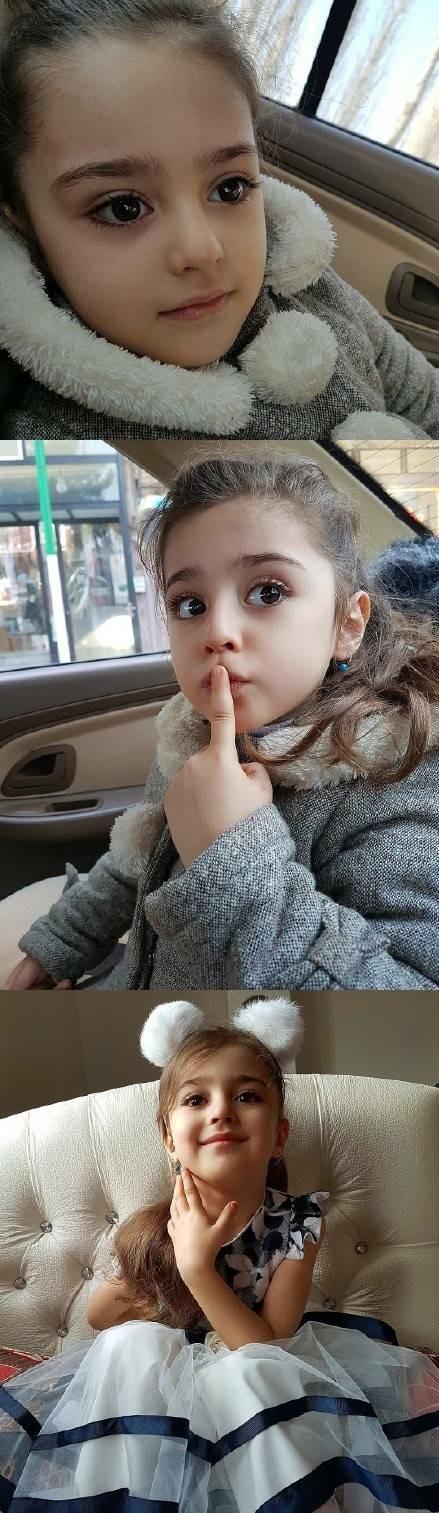 伊朗的8岁小美女mahdis,因为太美爸爸辞职当保镖