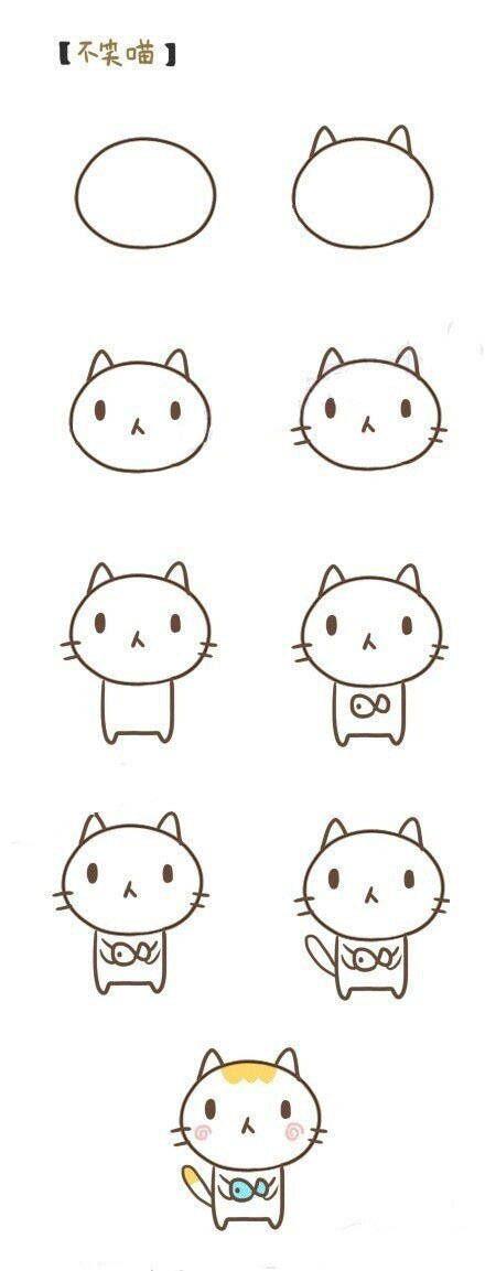 萌萌哒动物简笔画全过程,收藏了不怕丢,教