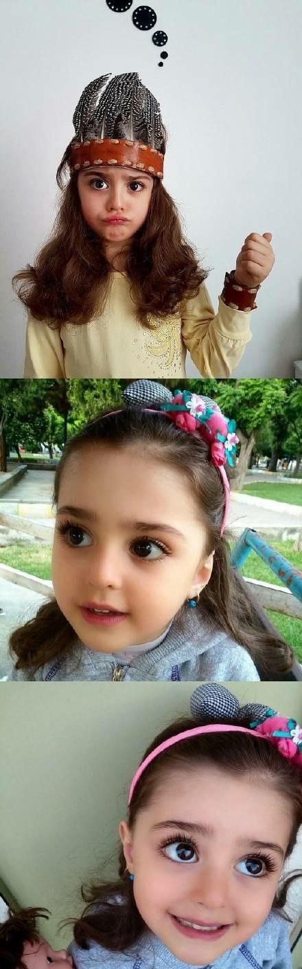 伊朗的8岁小美女mahdis,因为太美爸爸辞职当保镖