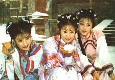 一组《还珠格格》幕后花絮照片