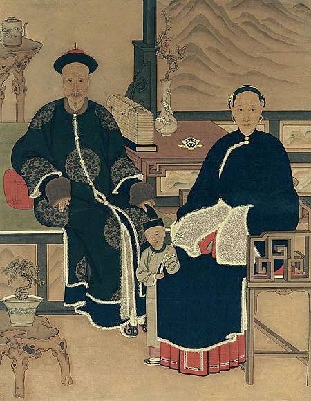 中国古代的夫妻照.