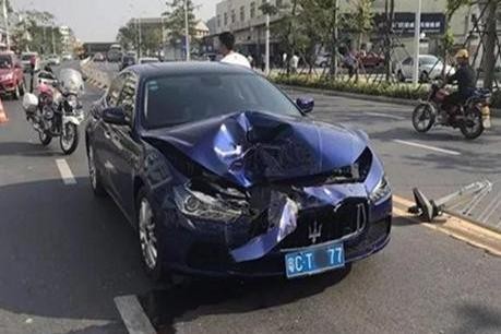 玛莎拉蒂与大货车相撞，车主直言：这就一百多万的区别！