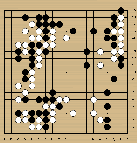 黑1、3扳粘,谢赫白4悍然飞入,这是要对杀的姿态。