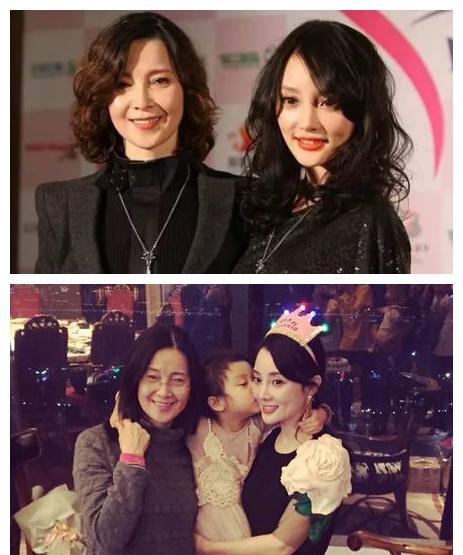李小璐父亲是知名导演，影后母亲高贵但很低调，三代都是美人胚子