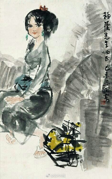 女画家周思聪水墨写意人物画欣赏—周思聪(1939~1996)