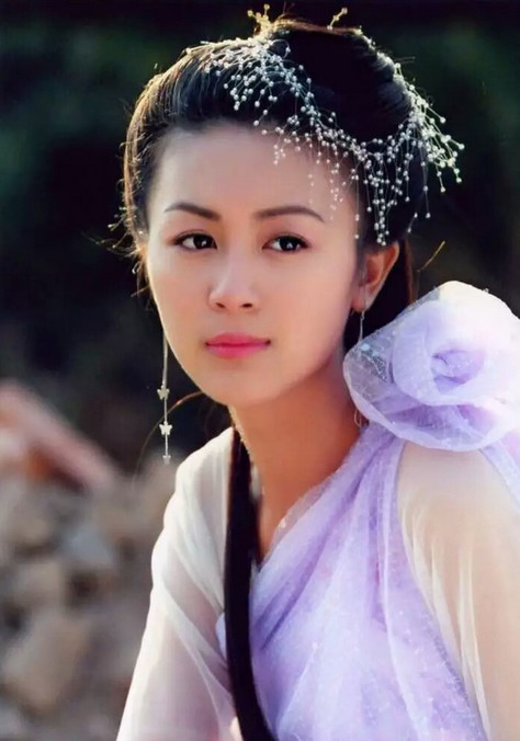 4唐宁 唐宁在《新聊斋》里饰演小谢美的倾国倾城,薄纱紫衣配上头上的