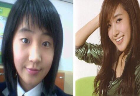 韩国明星整容前后的对比图，权侑莉大变样，tiffany根本认不出