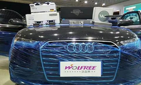 北京沃富林奥迪汽车音响改装丹拿提升车内音效