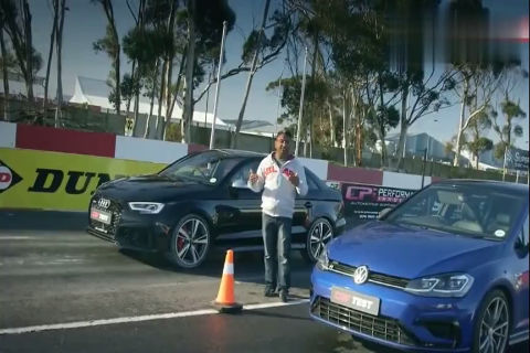 小钢炮奥迪RS3究竟有多快，问问旁边的高尔夫R就知道了