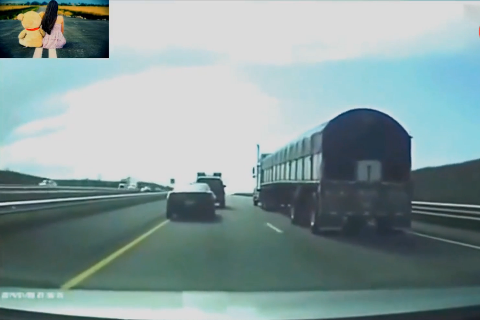 越野车高速挡住跑车，不让超车，跑车一路之下跟他同归于尽