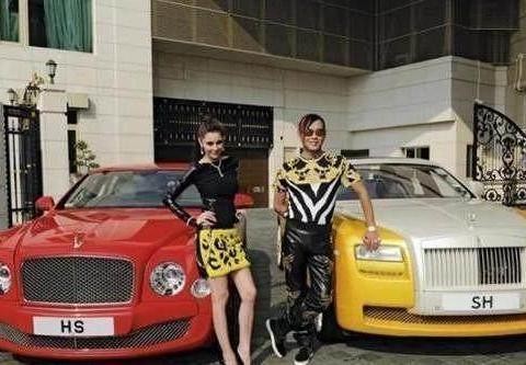 他是最有钱的杀马特, 豪车总价值数10亿, 老婆更是嫩得掐出水来!