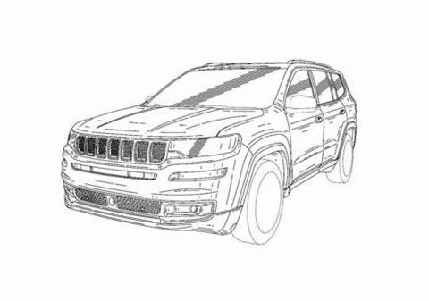 吉普Grand Commander七座版专利图曝光