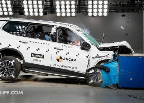 五星安全碰撞 大通D90 A-NCAP碰撞测试解析