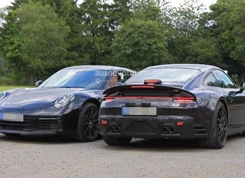 经典也沦为科技附属品，下一代保时捷911内饰曝光，将配电子挡把