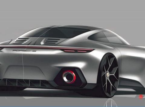 未来保时捷911渲染图 来自奇瑞的设计师