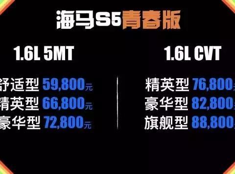 售5.98万起 海马S5青春版成都车展上市