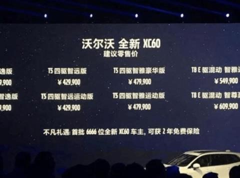 沃尔沃首批XC60上市，3终动力8款车型，起售37万自带2年保险！
