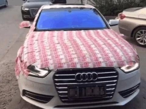 厉害了我的车主，奥迪晒钞票，起风之后大家惊呆了