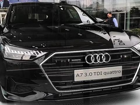 全球首台19款奥迪A7到店实拍, 用玻璃柜展示、颜值逆天仅售50万