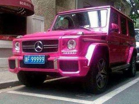 浙江最厉害奔驰G65，车牌9连号，车主肯定是个大靓女来的！