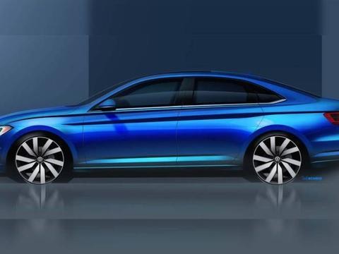 大众全新一代速腾半渲染效果图曝光，神似奥迪A3匹配8AT变速箱