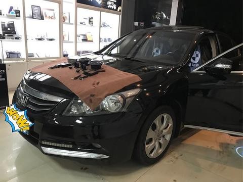 南昌汽车音响改装-本田八代雅阁升级三菱大通