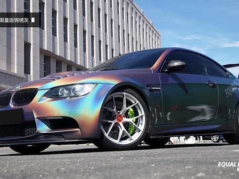 宝马M3汽车改色3M锦绣灰贴膜效果图 最近超流行的颜色