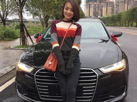 南方美女媳妇儿当车模 18款时尚型大黑A6L