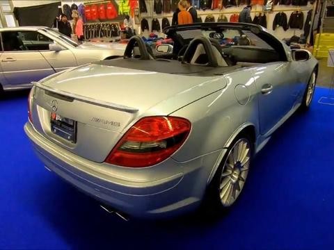 实拍奔驰SLK55 AMG V8敞篷跑车