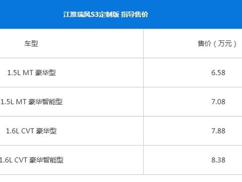 江淮瑞风S3质量怎么样 图片接报价正式公布 搭载1.5L/1.6L发动机