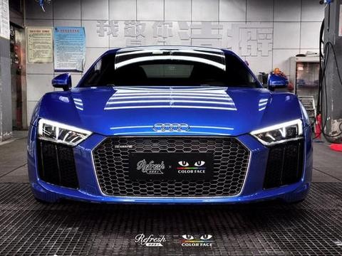 全新 Audi R8 V10 PLUS 全车改色3M陶瓷黑！