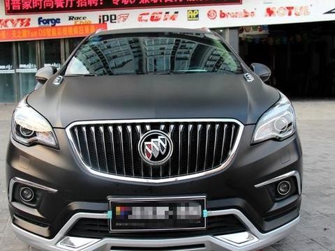 别克昂科威陶瓷黑汽车改色贴膜效果图