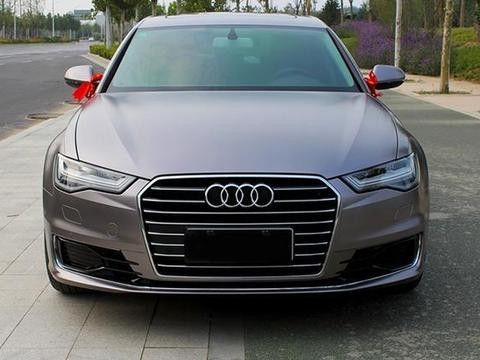 奥迪A6L汽车改色电光金属钛金贴膜效果图！